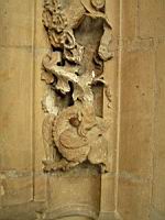 Lyon, Cathedrale Saint Jean, Chapelle des Bourbons, Dragon sculpte  (1)